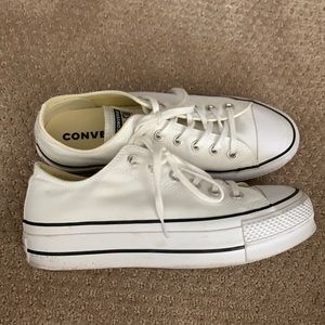 White platform converse
